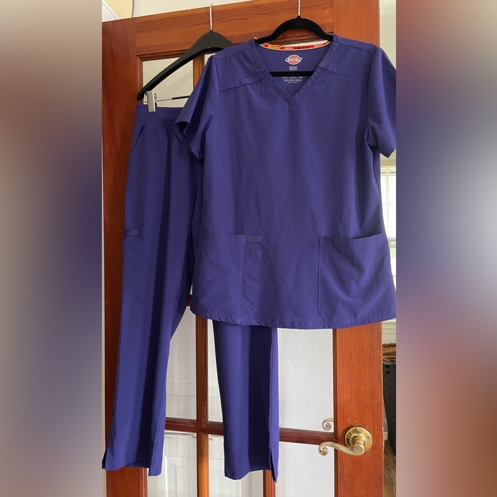 Dickies scrubs- top medium, bottom petite medium